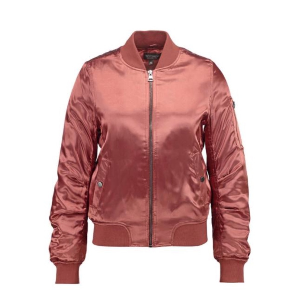 Topshop mauve bomber jacket